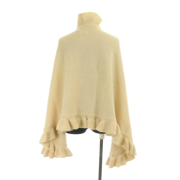 クロエ CHLOE FOULARDS ショール ストール フリル ニット アイボリー 