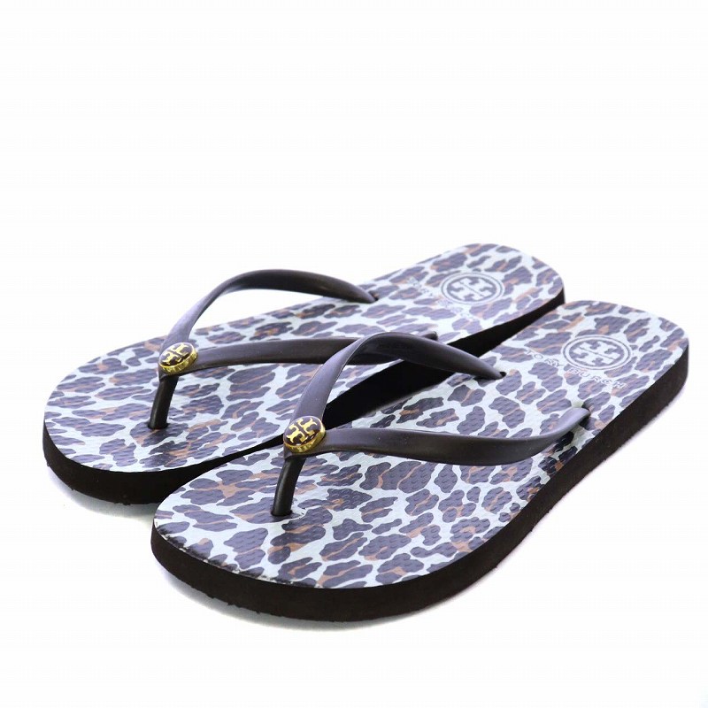 【美品】トリーバーチ 豹柄 ビーチサンダル トリーバーチ TORY BURCH ビーチサンダル 豹柄 レオパード ロゴ
