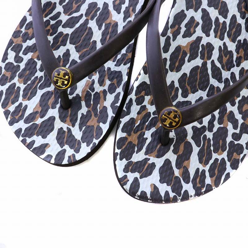 トリーバーチ ヒョウ柄ビーチサンダル トリーバーチ TORY BURCH ビーチサンダル 豹柄 レオパード ロゴ