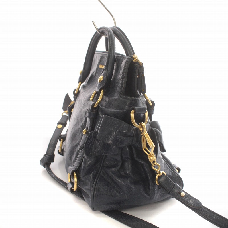ミュウミュウ　ヴィッテロルクス　ハンドバック2way ショルダーバック MIU MIU - ミュウ ミュウ Miu Miu ヴィッテロ リュクス 2way