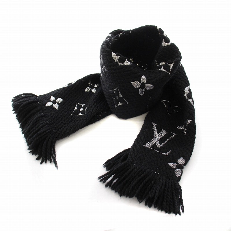 ルイヴィトン LOUIS VUITTON マフラー エシャルプ ロゴマニアシャイン 