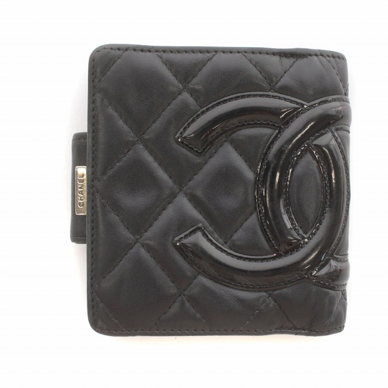 シャネル CHANEL カンボンライン ココマーク 二つ折り財布 ウォレット 