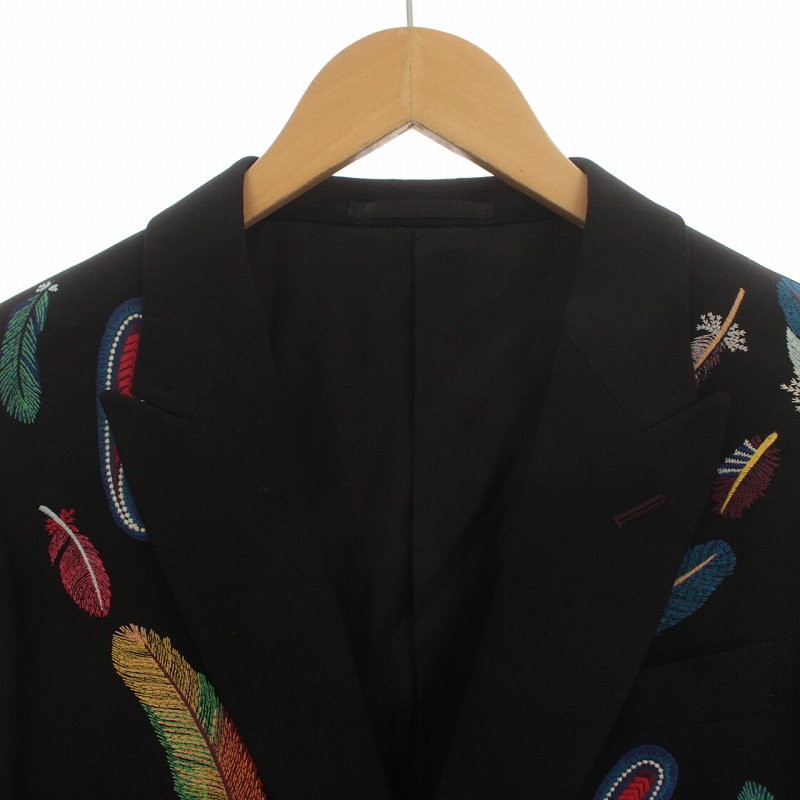 ポールスミス PAUL SMITH 17AW テーラードジャケット 刺繍 フェザー 羽  