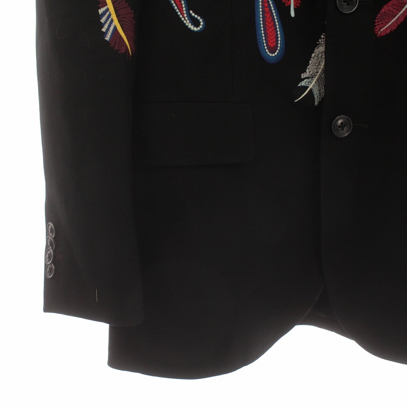 ポールスミス PAUL SMITH 17AW テーラードジャケット 刺繍 フェザー 羽  