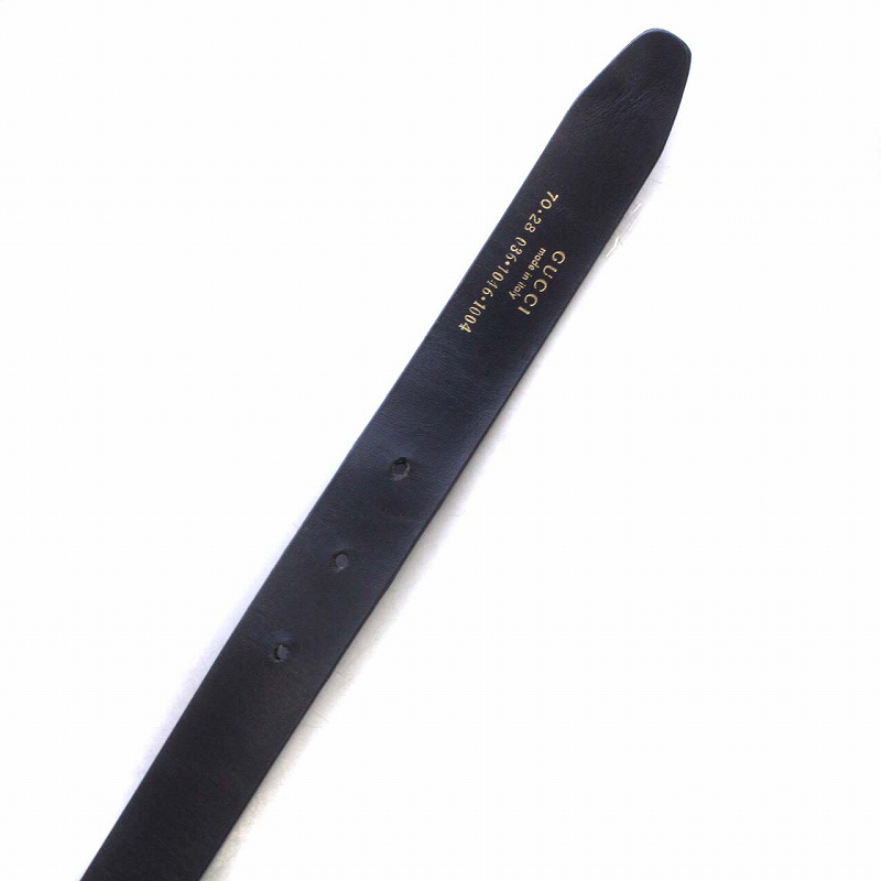 グッチ GUCCI ベルト レザー G金具 ロゴ 黒 ブラック /XZ □GY99