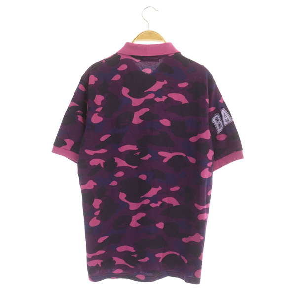 A BATHING APE ピンクポロシャツ L