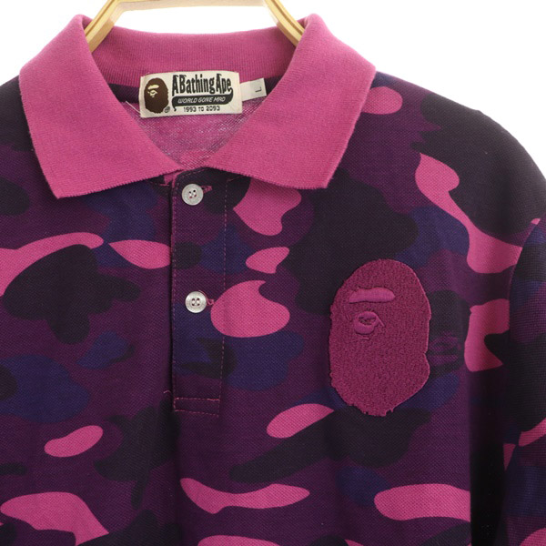 A BATHING APE BAPE PURPLE CAMO ポロシャツ　シャツ A BATHING APE BAPE PURPLE CAMO ポロシャツ シャツ