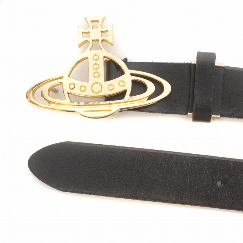 Vivienne Westwood オーブ　スタッズ　ベルト　 黒×金 ヴィヴィアンウエストウッド Vivienne Westwood オーブバックル
