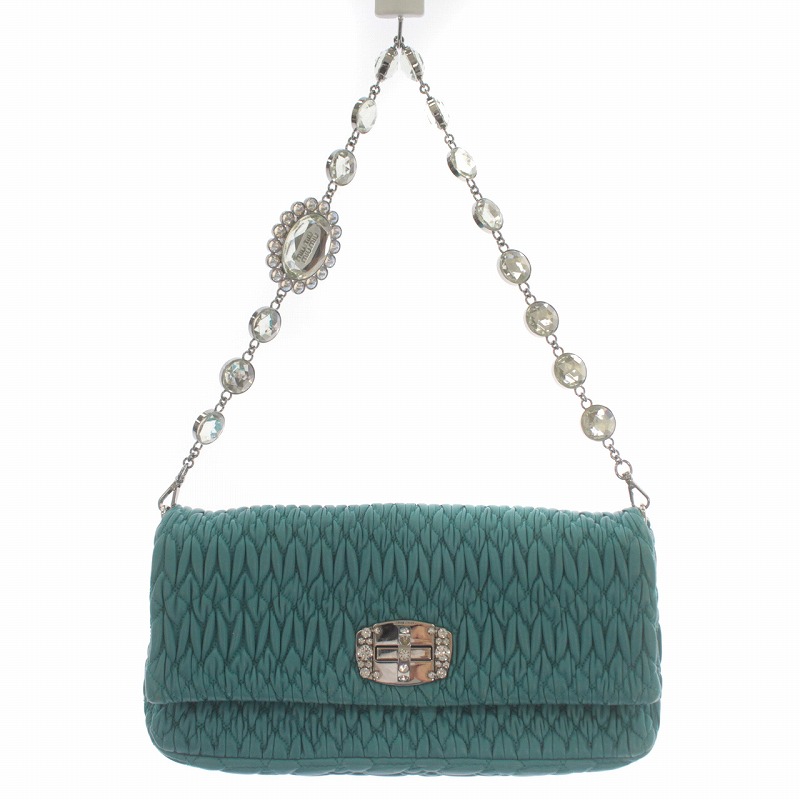 ミュウミュウ miumiu ショルダーバッグ マテラッセ ナッパクリスタル 