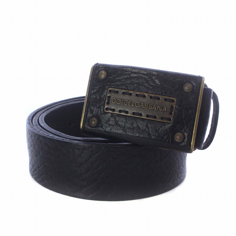 ドルチェ&ガッバーナ ドルガバ DOLCE&GABBANA ベルト レザー ロゴ  