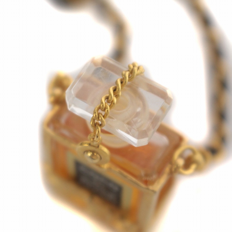 シャネル CHANEL COCO 香水瓶 ミニボトル チェーンネックレス リボン 