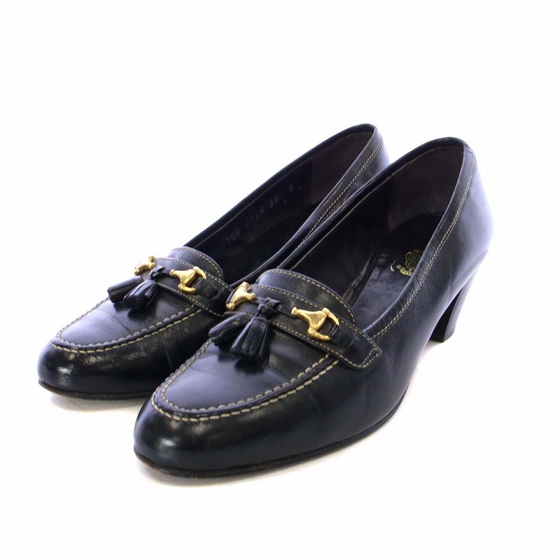 グッチ GUCCI オールドグッチ ローファー パンプス レザー ラウンド 