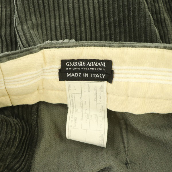 【新品タグ付き】GIORGIO ARMANI コーデュロイパンツ　アイボリー ジョルジオアルマーニ GIORGIO ARMANI コーデュロイパンツ ワイド