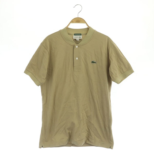 ラコステ LACOSTE ポロシャツ 半袖 ヘンリーネック ロゴワッペン