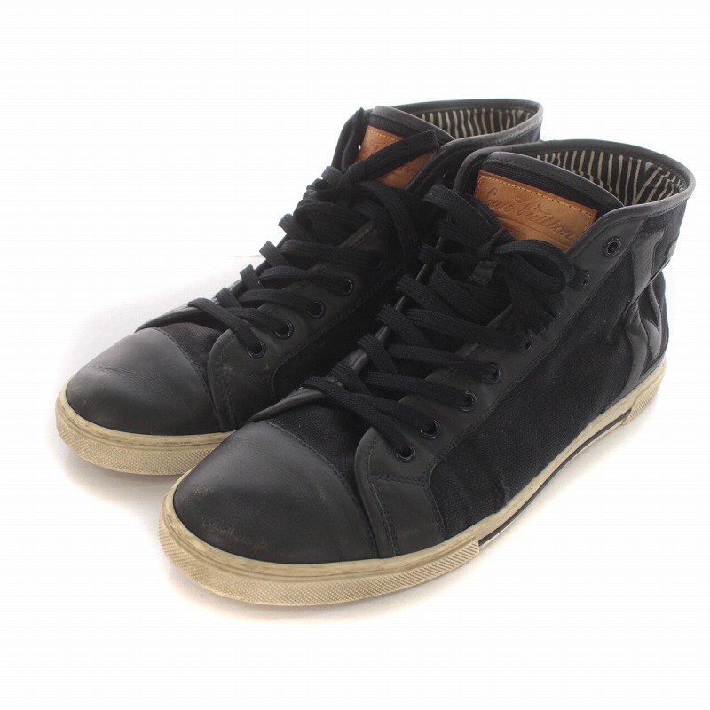 ルイヴィトン LOUIS VUITTON レザー/ハイカットスニーカー/26cm