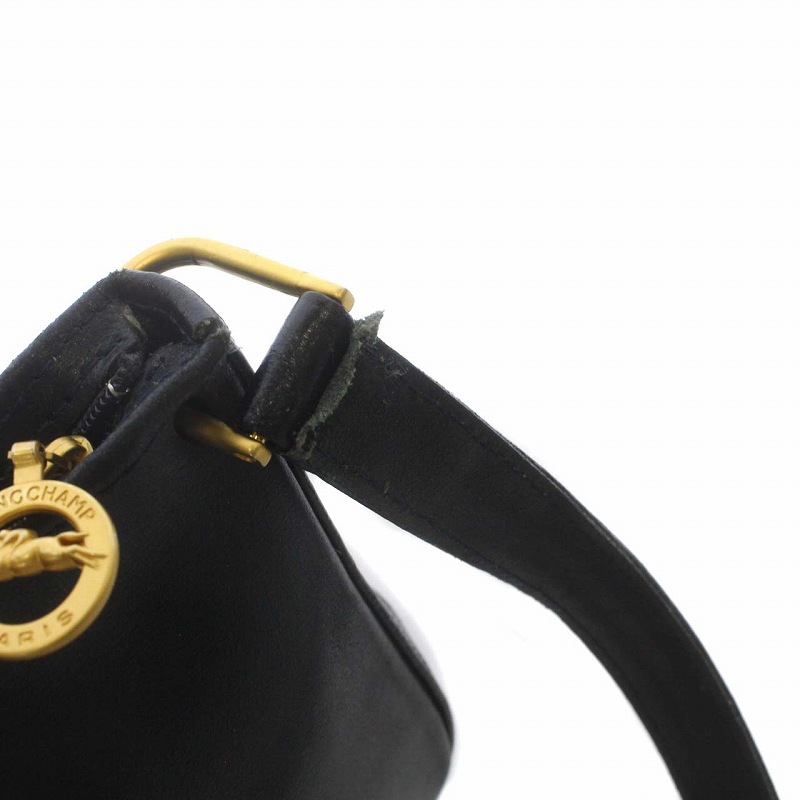 【美品✨】ロンシャン ハンドバッグ ワンショルダー 肩掛け レザー 本革 黒 ロンシャン LONGCHAMP ワンショルダーバッグ ハンドバッグ