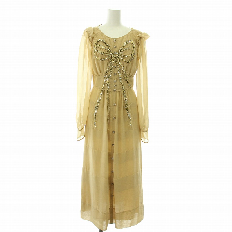 マークジェイコブス MARC JACOBS ワンピース 長袖 ビジュー リボン 0  