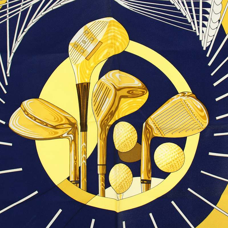 エルメス HERMES カレ 90 SWING スウィング 大判 スカーフ ゴルフ