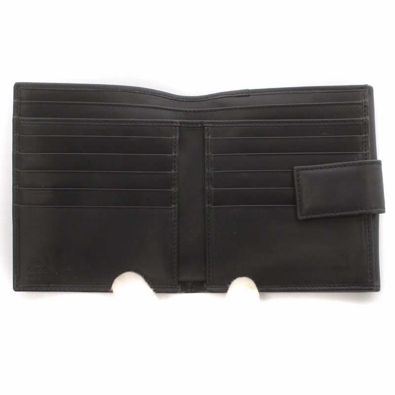 【希少 極美品】GUCCI グッチ シェリーライン 二つ折り財布 ブラック GUCCI （新品・未使用品）グッチ ウェブ シェリーライン 二