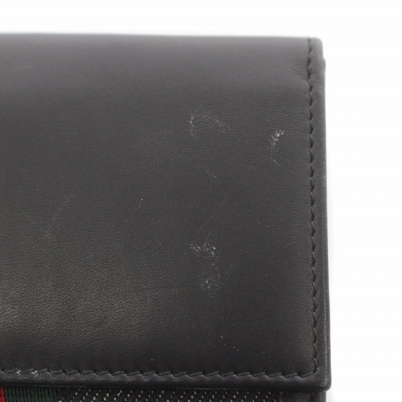グッチ GUCCI シェリーライン 二つ折り 財布 ウォレット Wホック