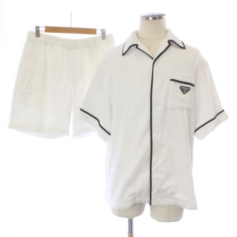 プラダ PRADA 22SS コットンテリーボウリングシャツ Cotton Terry 