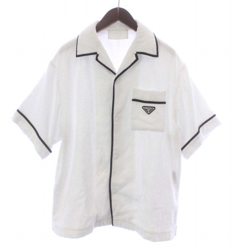 プラダ PRADA 22SS コットンテリーボウリングシャツ Cotton Terry 