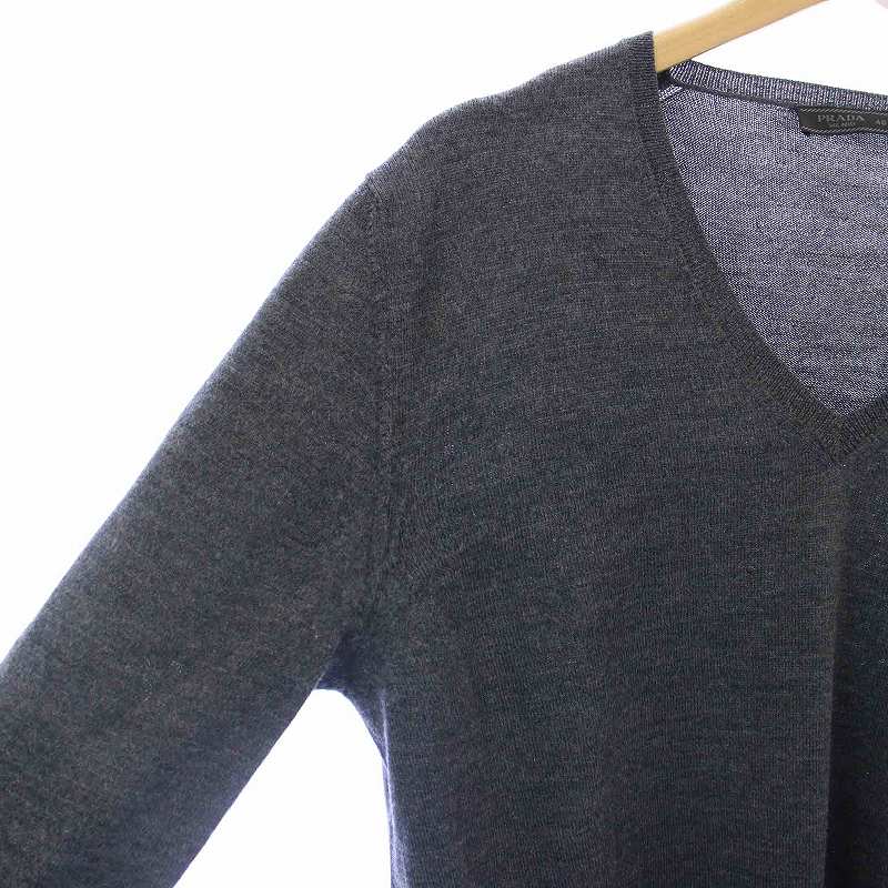 プラダ PRADA セーター 薄手 カットソー ニット Vネック プルオーバー 