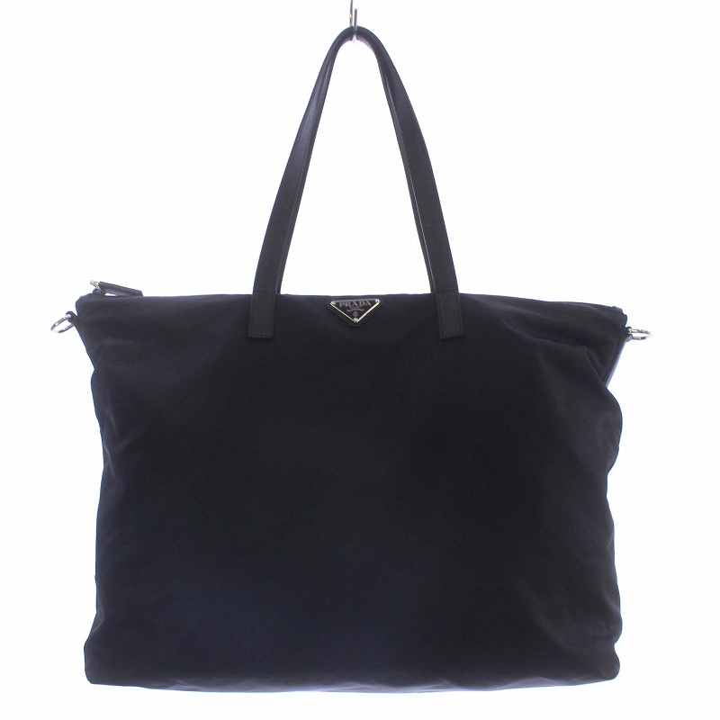 プラダ PRADA 三角ロゴプレート ビジネス トートバッグ ショルダー  