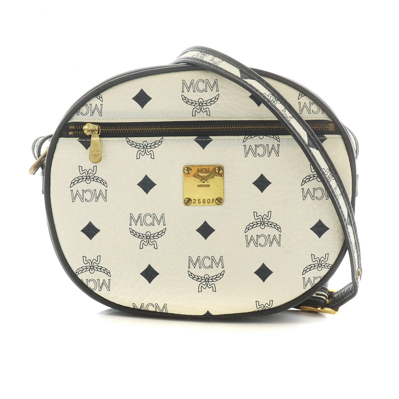 エムシーエム MCM ショルダーバッグ クロスボディ ロゴ 金具 