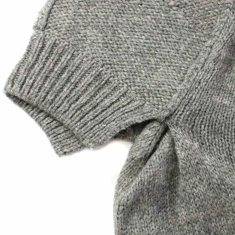 ミュウミュウ miumiu ニットワンピース 半袖 ミニ キャメル 