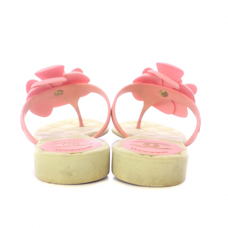 シャネル CHANEL サンダル ビーチサンダル ラバー カメリア ココマーク  