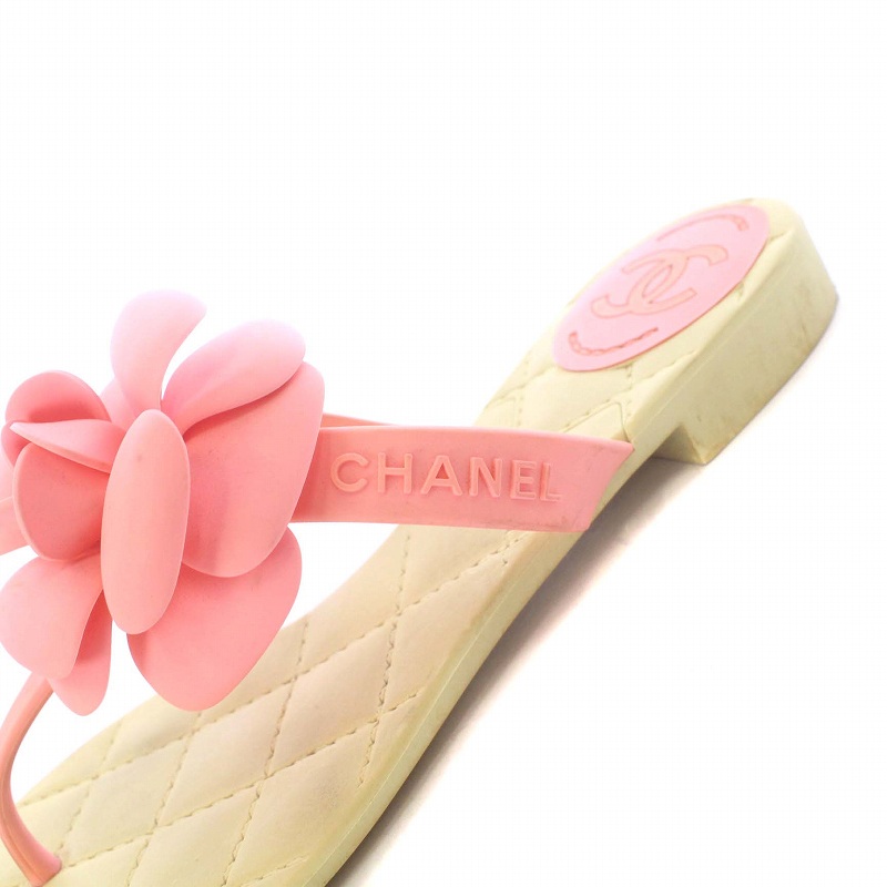 シャネル CHANEL サンダル ビーチサンダル ラバー カメリア ココマーク  