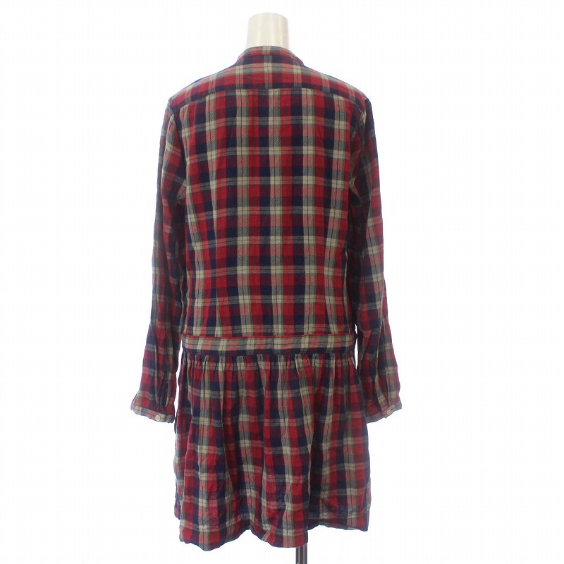 赤とネイビーのチェック柄ワンピース デニム&サプライ ラルフ