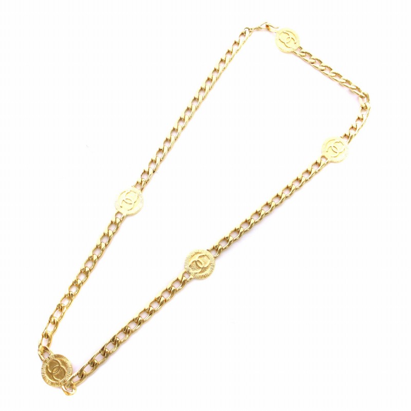 シャネル CHANEL ベルト チェーン メッキ ココマーク ゴールド色 /XZ
