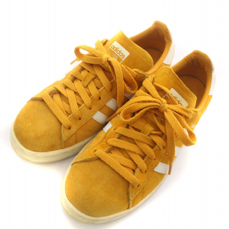 アディダス adidas スニーカー シューズ スエード 23.0cm 黄色 