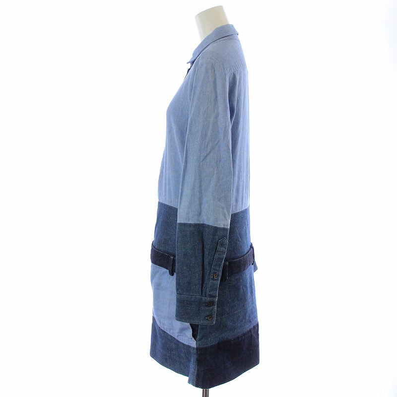 セリーヌ CELINE フィービー期 パッチワーク デニム ワンピース 長袖  