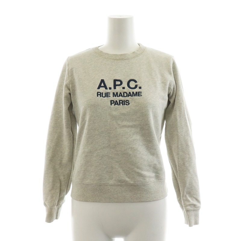 A.P.C. スウェット M 痛く 新品 カーキ APC ロゴ アーペーセー