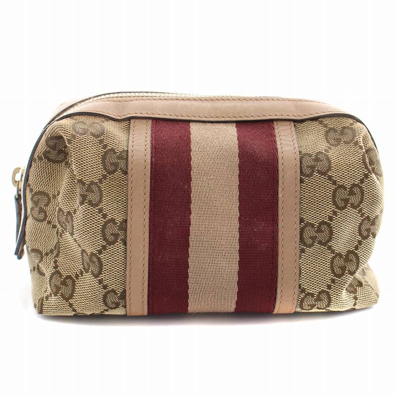 グッチ GUCCI コスメポーチ 化粧 ポーチ GGキャンバス