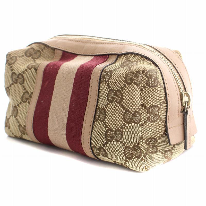 グッチ GUCCI コスメポーチ 化粧 ポーチ GGキャンバス
