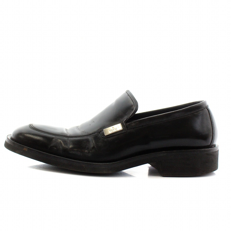 グッチ GUCCI ローファー ビシネスシューズ レザー ロゴ 41.5