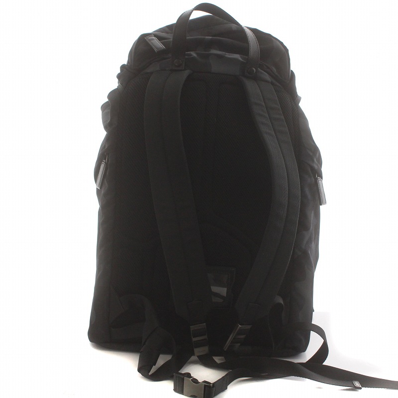 プラダ PRADA リュックサック バックパック カモフラ 迷彩 ロゴ 三角