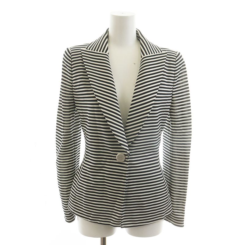 ARMANI COLLEZIONI テーラドジャケット　シルクウール　美品38 アルマーニ コレッツォーニ ARMANI COLLEZIONI シルク混ウール柄