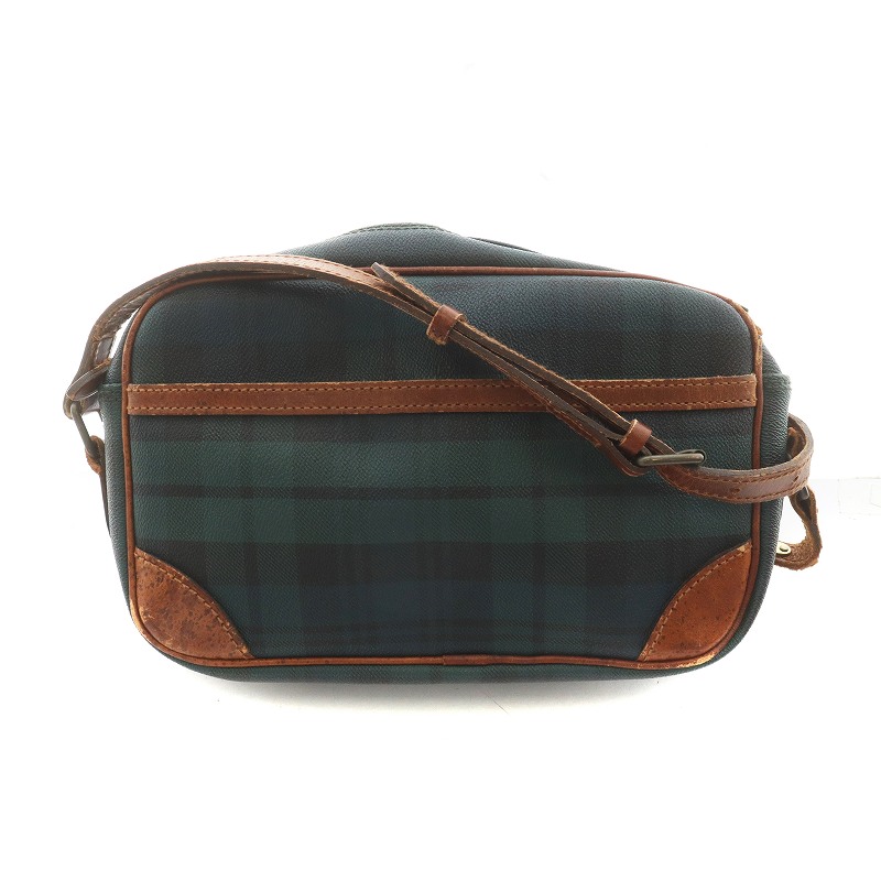 ポロラルフローレン　ブラックウォッチ　ショルダーバッグ　チェック柄　PVCレザー ポロ ラルフローレン POLO RALPH LAUREN ショルダーバッグ