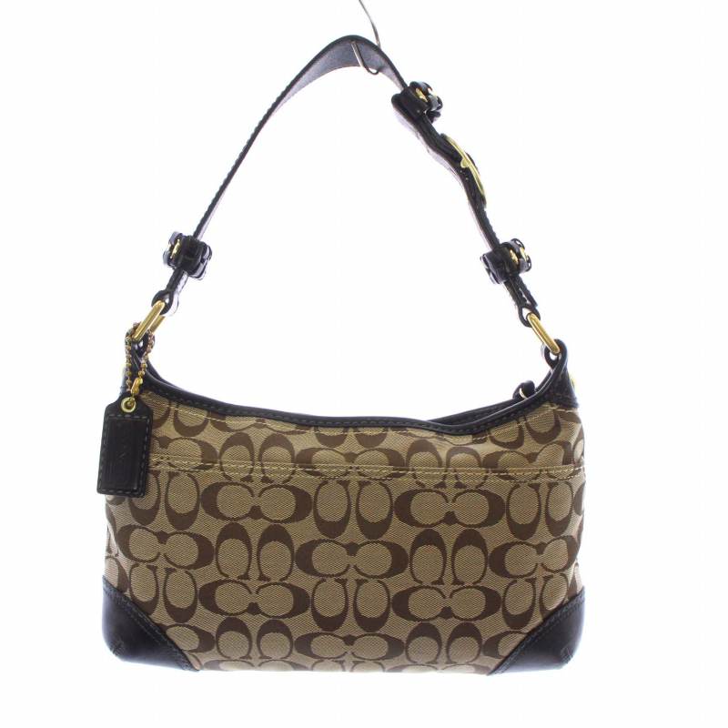 コーチ COACH ハンドバッグ ワンショルダーバッグ キャンバス レザー 
