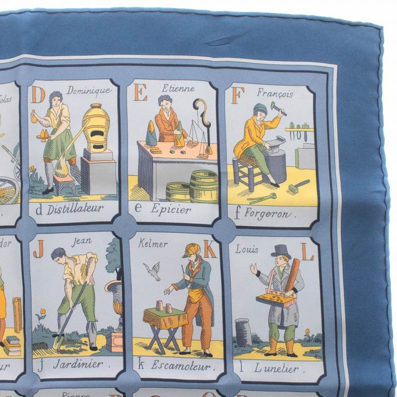 エルメス HERMES カレ45 プチカレ ミニスカーフ 仕事のいろは 絹 エルメス HERMES カレ45 プチカレ ミニスカーフ 仕事のいろは 絹