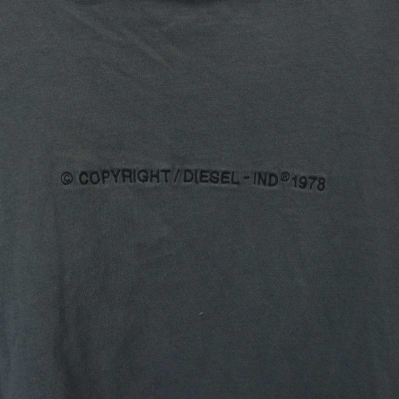 ディーゼル DIESEL Tシャツ カットソー ロンT 長袖 ロゴ 刺繍 ワン