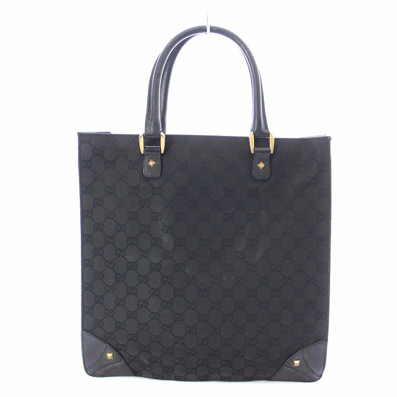 グッチ GUCCI ハンド トートバッグ GGキャンバス レザー ロゴ 総柄 