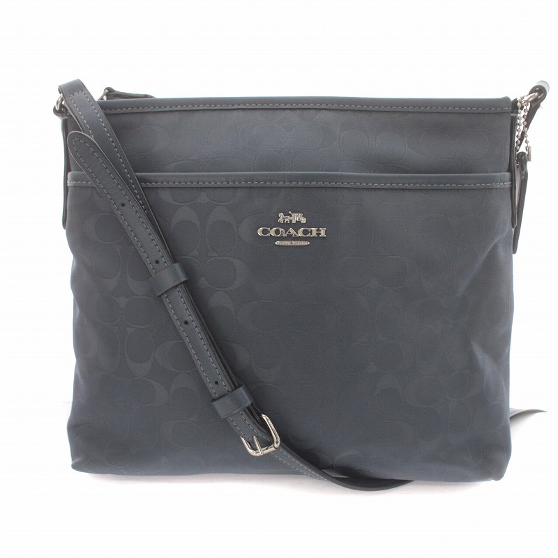 コーチ COACH ショルダーバッグ シグネチャー ロゴ PVCコーティング 