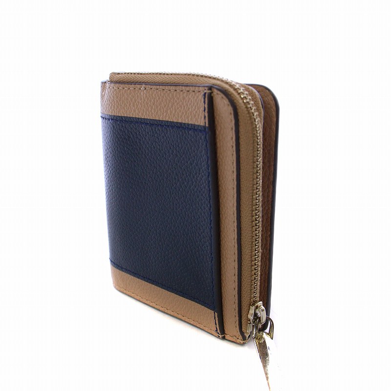 kate spade 二つ折り財布 ネイビー/ベージュ kate spade 二つ折り財布 ネイビー/ベージュ