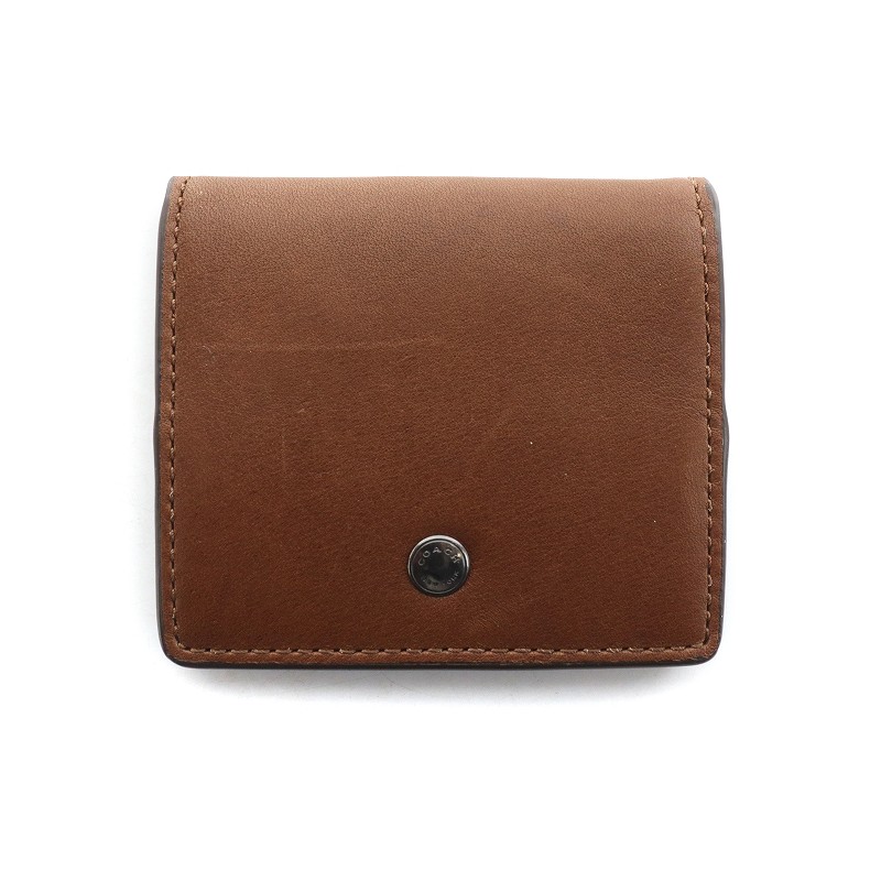 1140 COACH オールドコーチ コインケース 小銭入れ フラップ ブラウン